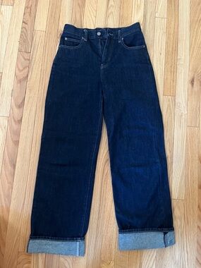 Uniqlo Dark Wash wide leg Jeans